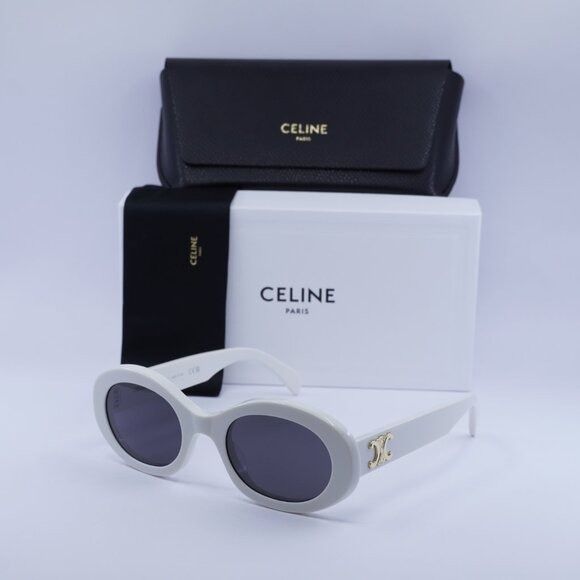 ?️ New Celine CL40194U 25A Sunglasses - Ivory Frame, Smoke Lenses s-l400.jpg main image 3