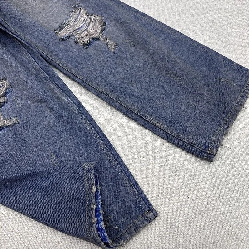 Japanese Brand × Vintage Ripped jeans reverse pocket Size US 33 - 3 Thumbnail