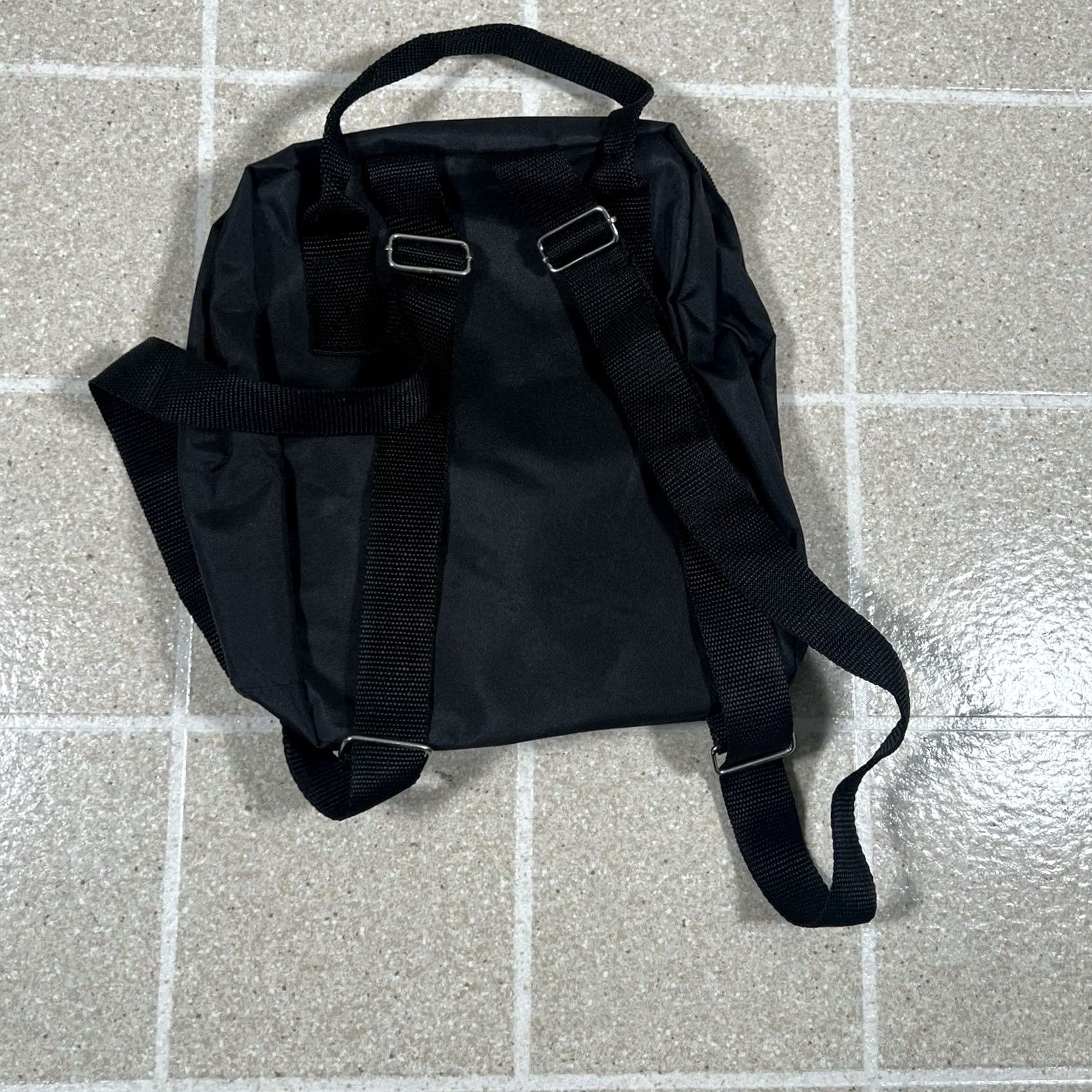 Vintage Style 5 Mini Backpack Book Bag NWT Black Polyester Women Backpack Mini Bag Size ONE SIZE - 2 Thumbnail