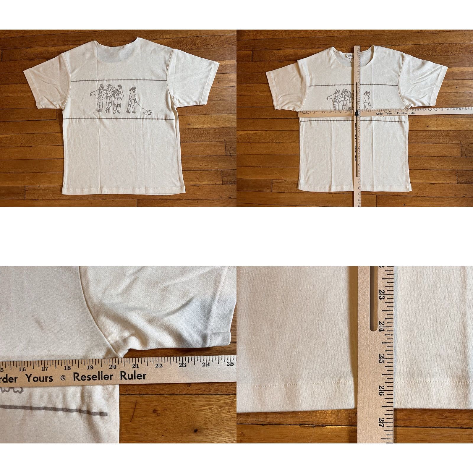 Vintage VINTAGE Marsha Sports Shirt Women’s L White 80s Dog Walking Geometric Crew Neck Casual Size L / US 10 / IT 46 - 8 Thumbnail
