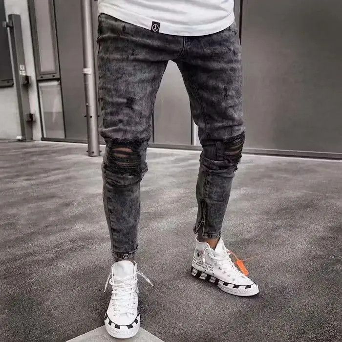 Japanese Brand Acid Wash Distressed Denim Pant Size US 32 / EU 48 - 4 Thumbnail