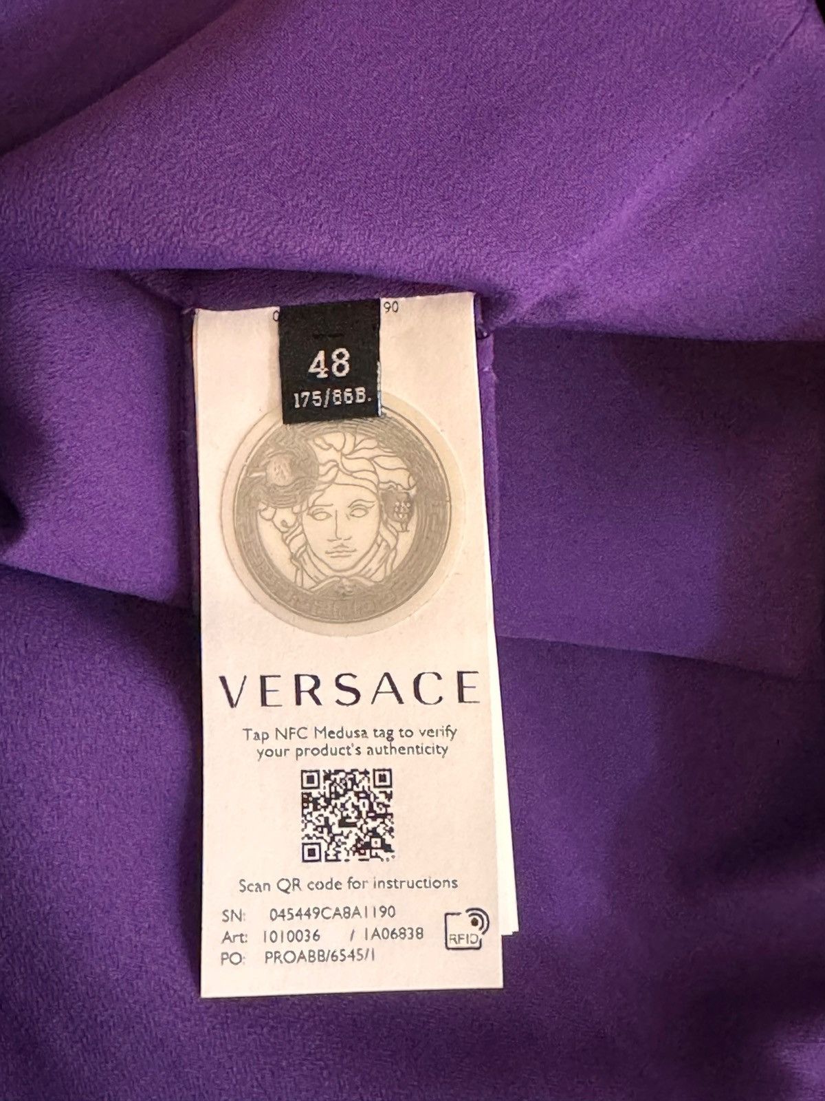 Versace Versace Purple Viscose Skirt Medusa Zip Made in Italy Size 34" / US 12 / IT 48 - 7 Thumbnail