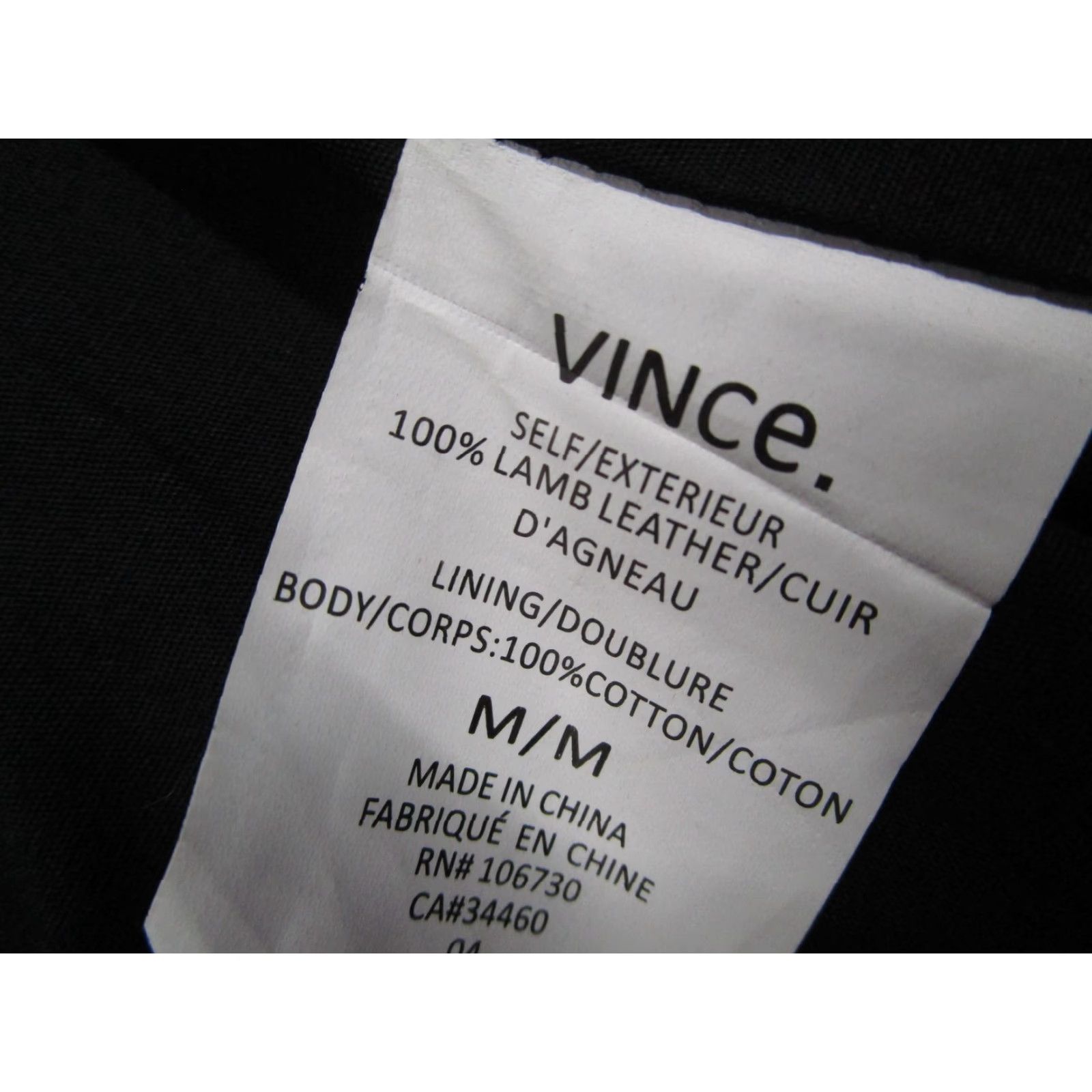 Vince Vince Jacket Womens M Black Lamb Leather Moto Asymmetrical Zip Biker Jacket Size M / US 6-8 / IT 42-44 - 5 Thumbnail