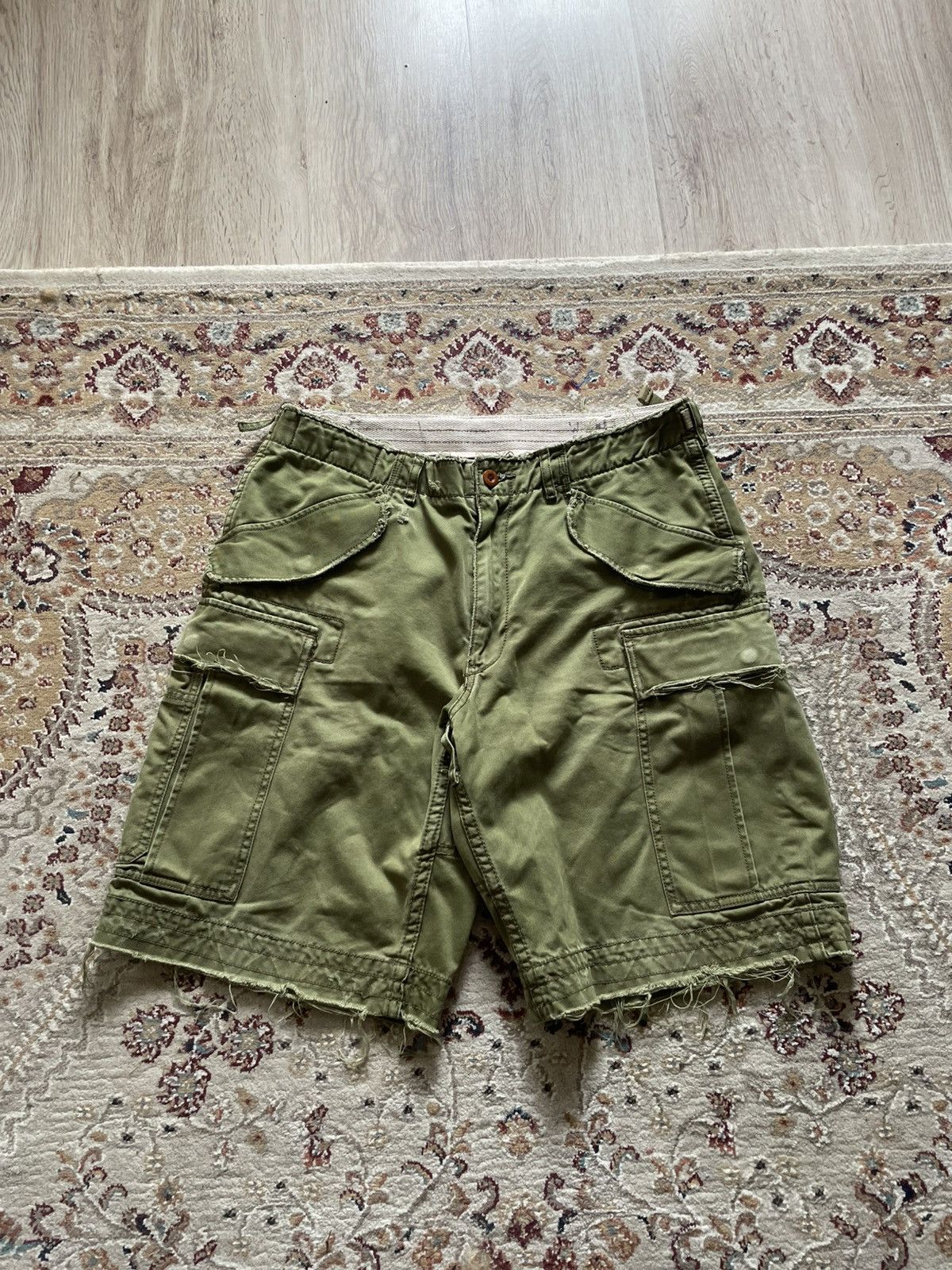 Polo Ralph Lauren Type-1 Polo Ralph Lauren Military Cargo Shorts USA Distresed Size US 32 / EU 48 - 1 Thumbnail