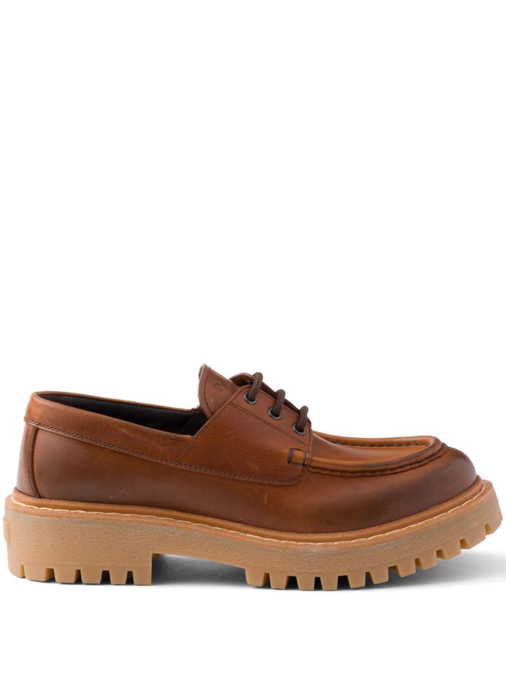Prada LEATHER LACE-UP LOAFERS Size US 6 / IT 36 - 1 Thumbnail