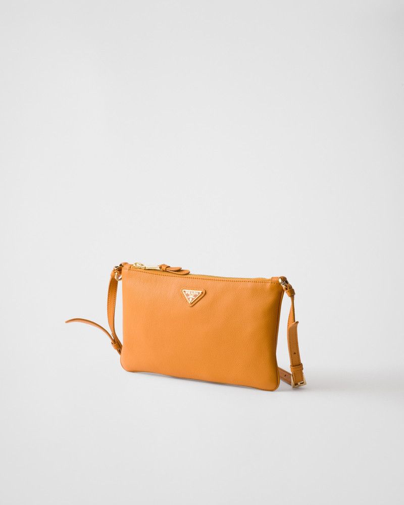 Prada o1B3y1r0526 Size: OS / Leather Pouch in Amber Size ONE SIZE - 2 Thumbnail