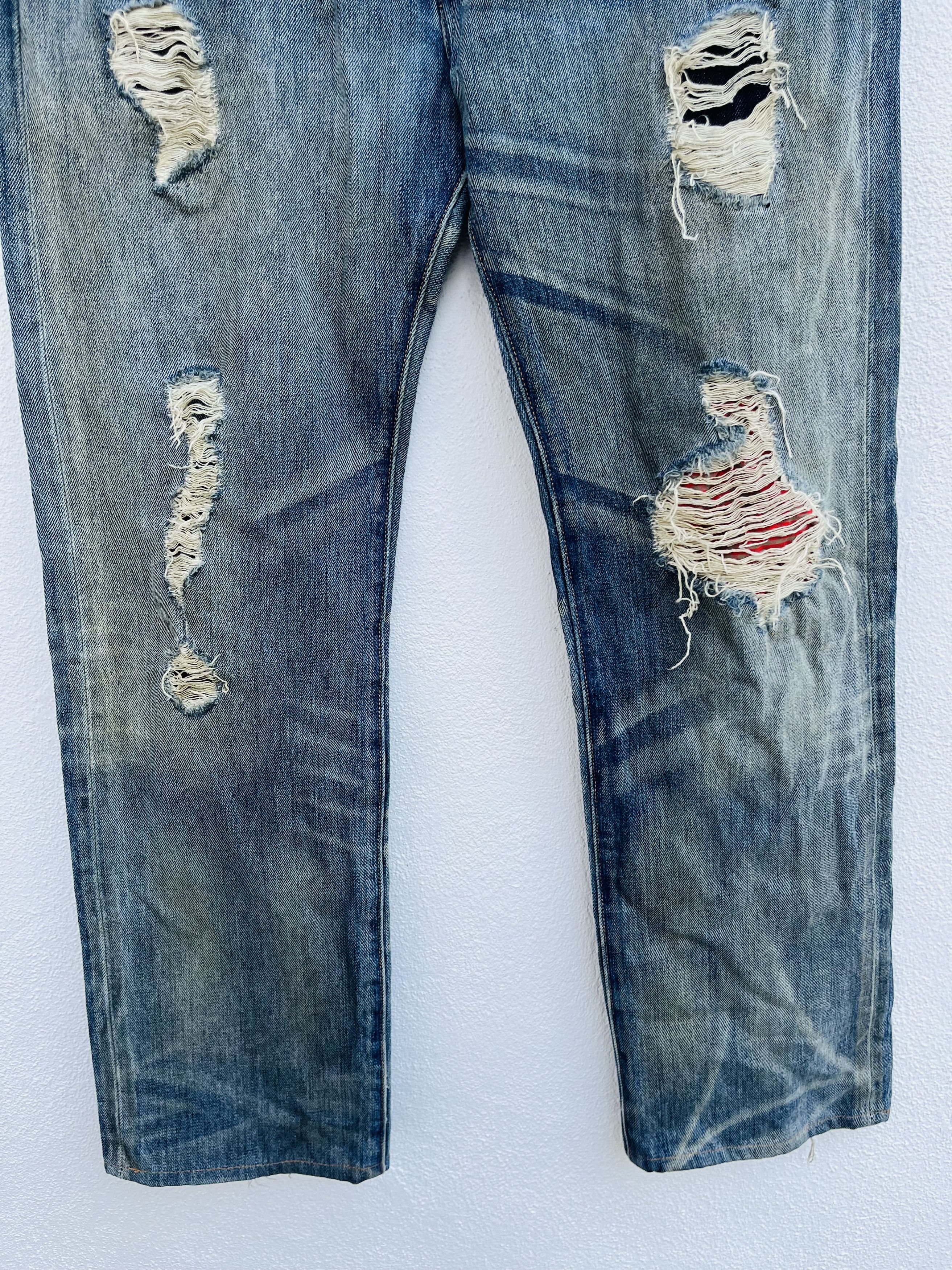 Japanese Brand × Vintage Vintage Levis Distressed Japanese Designer Fashion Style Size US 30 / EU 46 - 4 Thumbnail