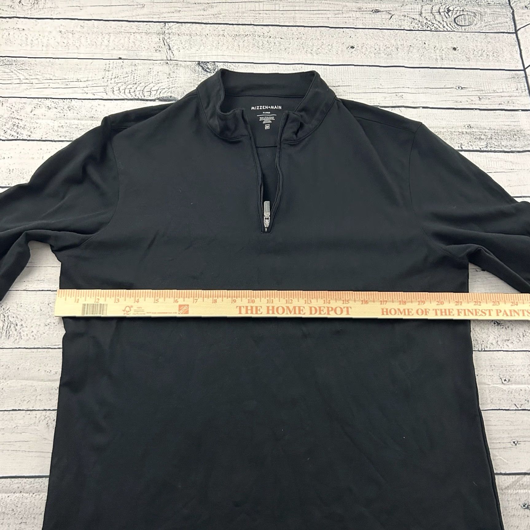 Mizzen+Main Mizzen + Main 1/4 Zip Pullover Jacket Men XL Black Size US XL / EU 56 / 4 - 4 Thumbnail
