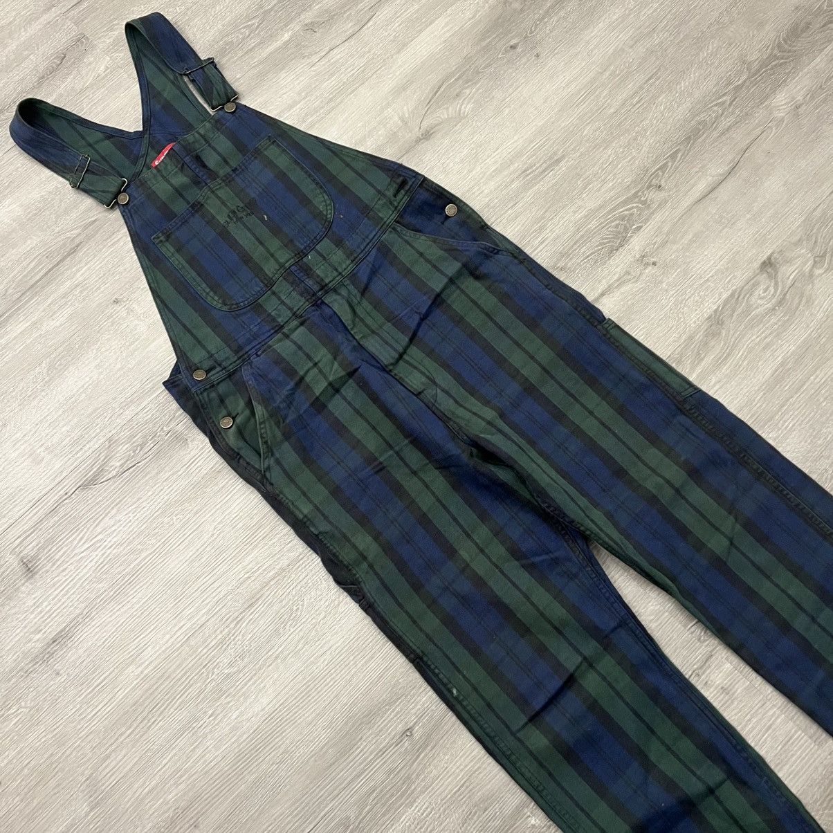 Supreme Black Watch Plaid Overalls