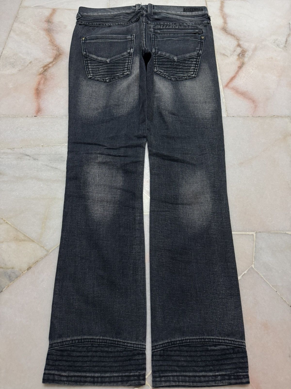 Japanese Brand 💥SLIM STRAIGHT BALMAIN INSPIRED BIKER DENIM JEAN BY JAPANESE Size US 31 - 12 Thumbnail