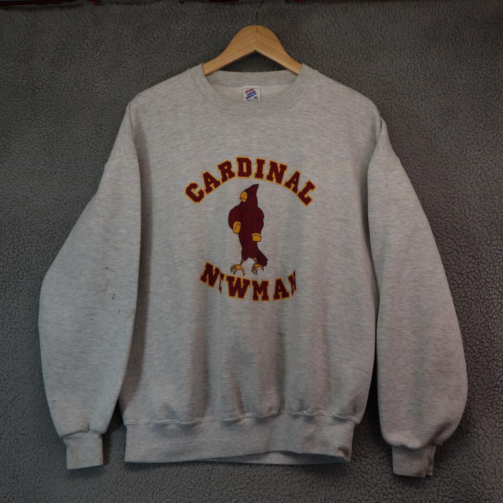 Jerzees Sweater XL Cardinal Newman VTG Grey Heather Granola Jerzees Size US XL / EU 56 / 4 - 2 Thumbnail