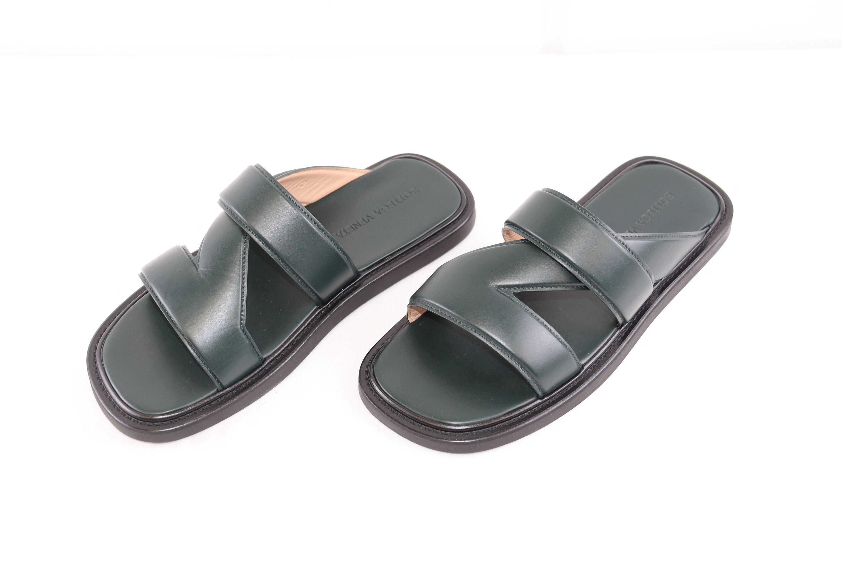 Bottega Veneta o1rshd1 Vienna Calf Band Sandal in Inkwell Size US 9 / EU 42 - 6 Thumbnail