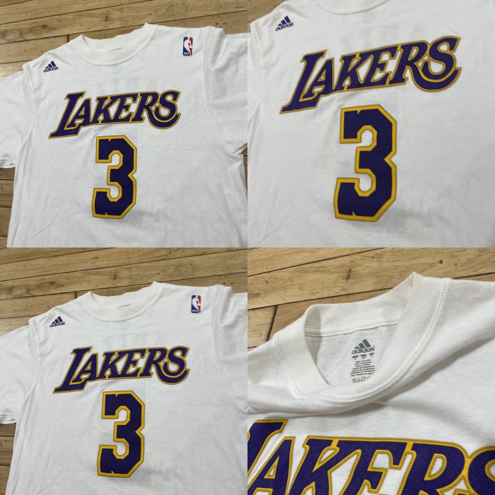 Adidas ADIDAS T Shirt NBA Lakers Trevor Ariza 3 Mens S White LA Purple Gold Basketball Shirt Size US S / EU 44-46 / 1 - 10 Thumbnail