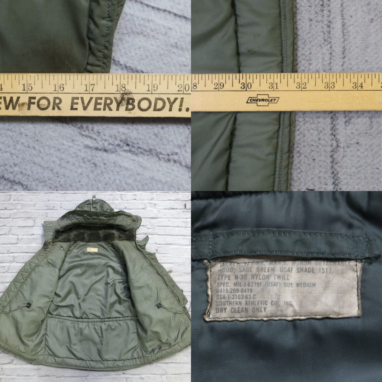 Vintage Vintage 60s USAF US Air Force N-3B Parka Flight Jacket Men M Green Jacket Size US M / EU 48-50 / 2 - 8 Thumbnail