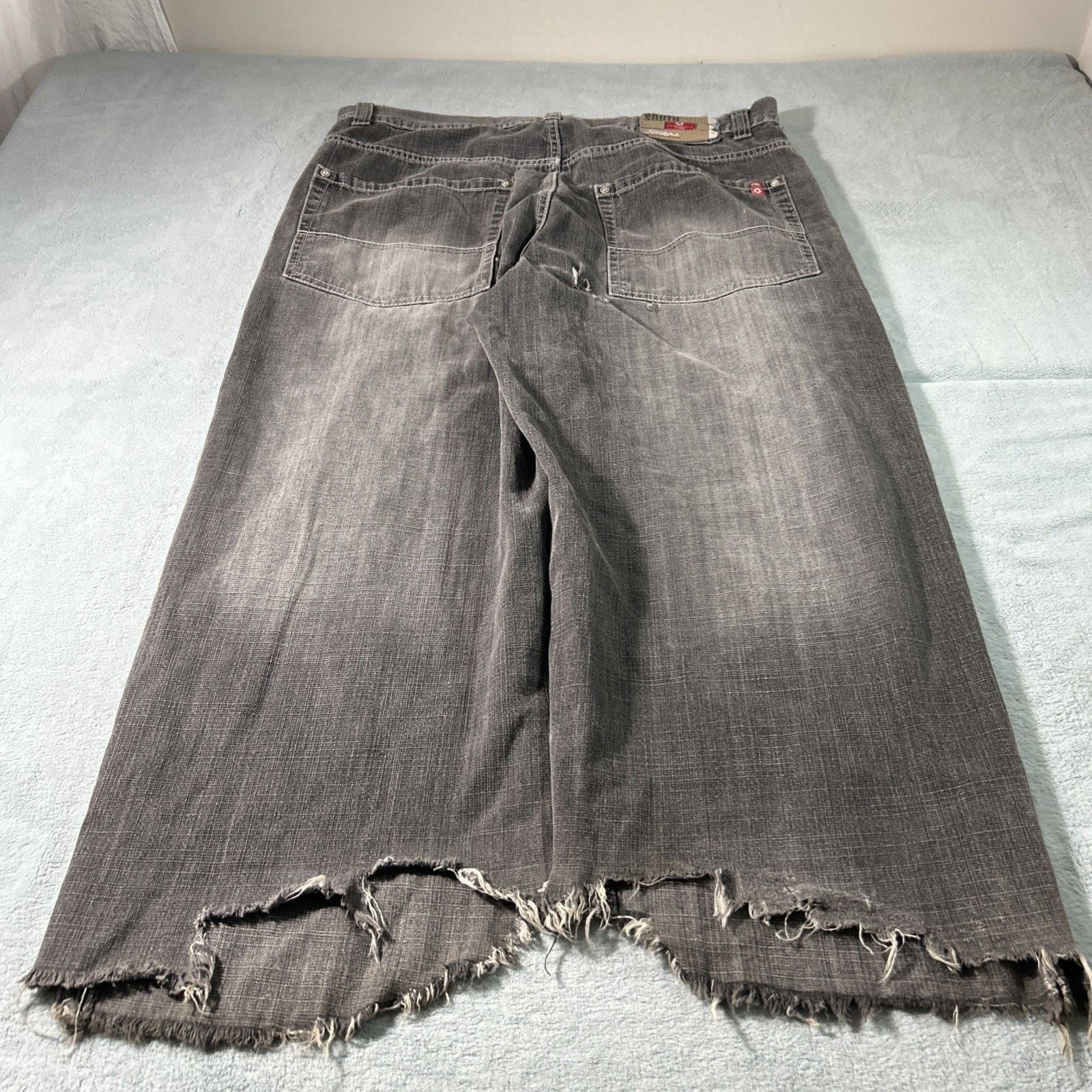 Southpole Southpole Red Tab Beyond Baggy Jeans 38x25 Raw Hems Wide Size US 38 / EU 54 - 2 Thumbnail