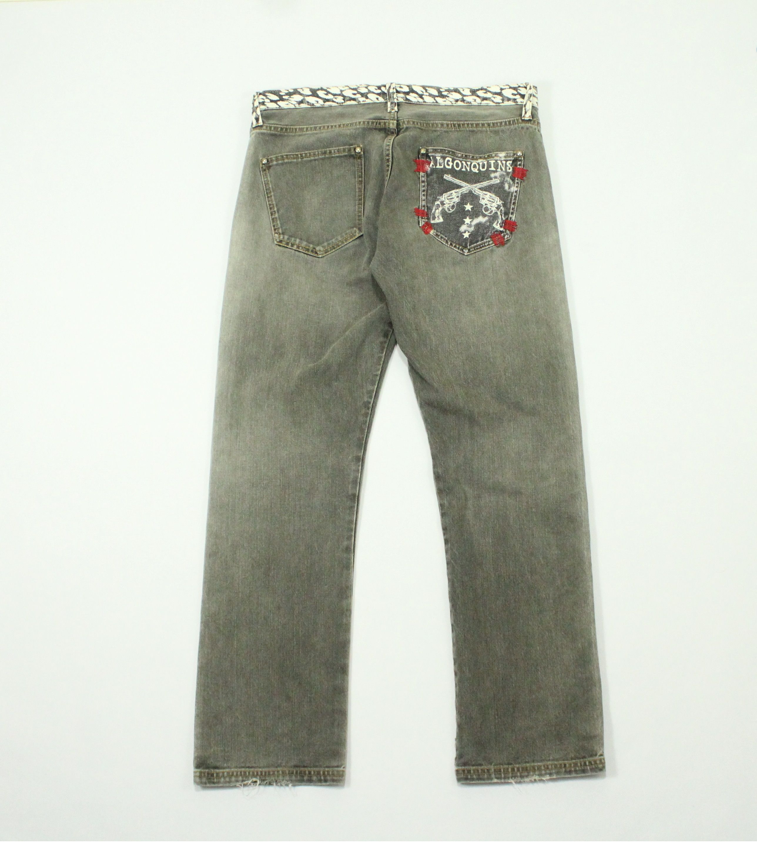 If Six Was Nine × In The Attic × Tornado Mart ALGONQUINS Denim Japanese Punk Gothic Grunge Outseam Riveted Size 32" / US 10 / IT 46 - 3 Thumbnail