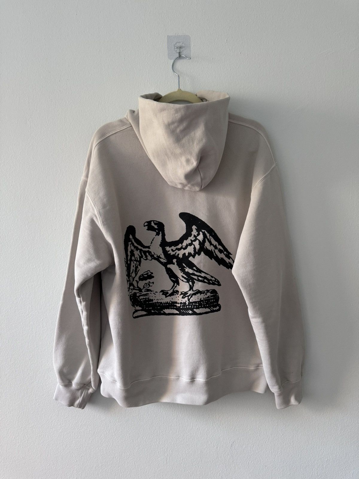 image of Kanye West x Yeezy Season 5 Chalk Eagle Hoodie Calabasas in Beige, Men's (Size Large)