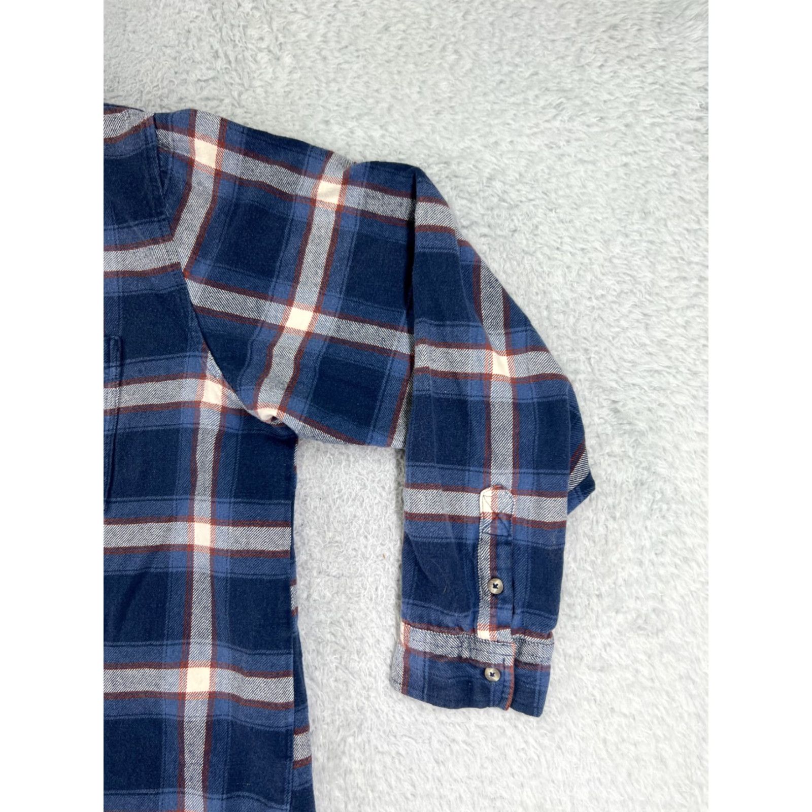 Wrangler Wrangler Shirt Womens Large Blue Plaid Flannel Button-Up Cotton Size L / US 10 / IT 46 - 4 Thumbnail