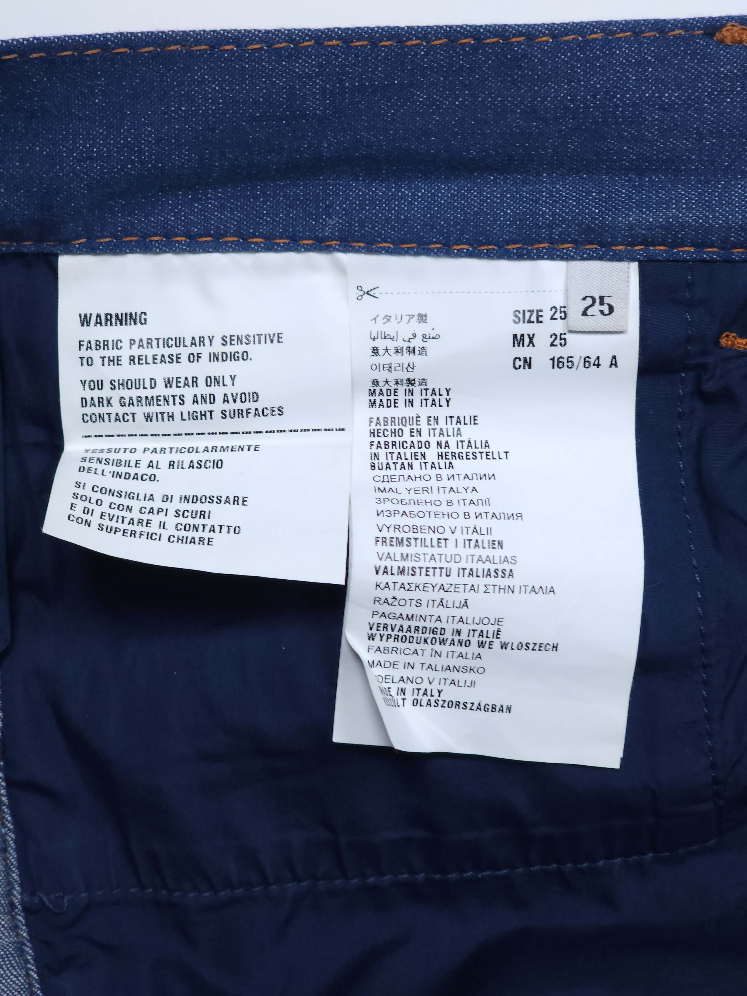 Prada S/S 2015 Unisex Navy Leather Trimmed Blue Jeans Pants Size US 34 / EU 50 - 9 Thumbnail