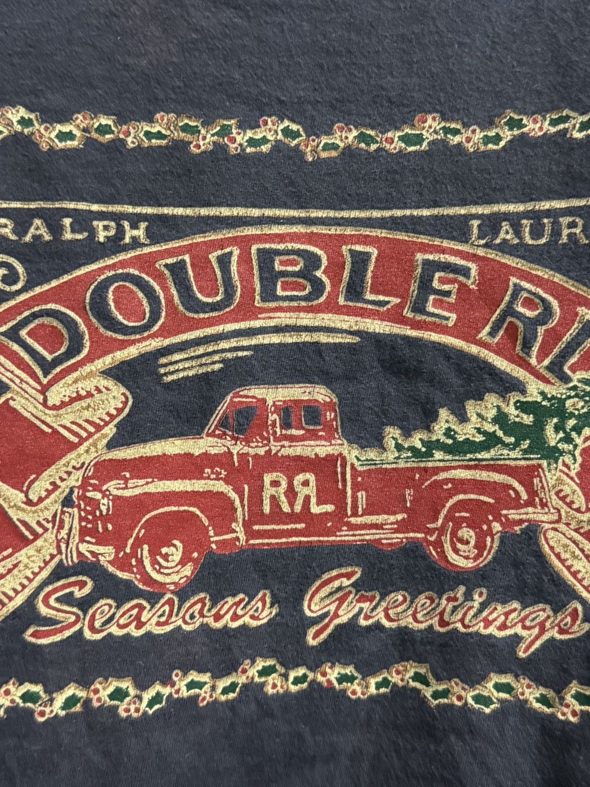 Polo Ralph Lauren × RRL Ralph Lauren × Vintage Thrashed Vintage Double RL Ralph Lauren Sun Faded RRL Tee Size US XXL / EU 58 / 5 - 3 Thumbnail