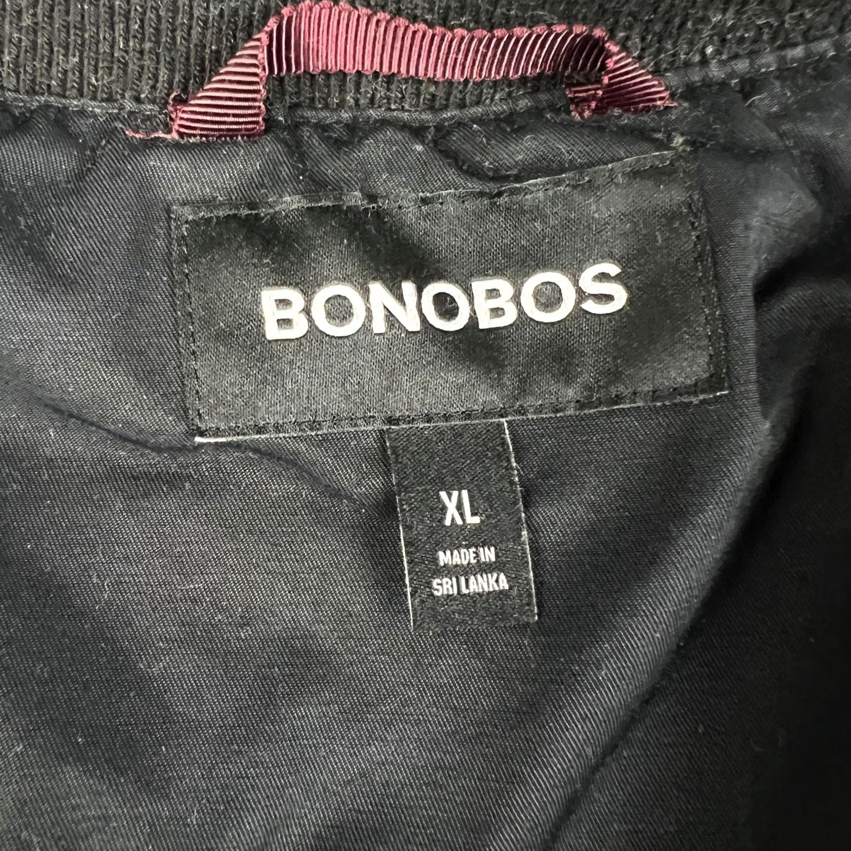 Bonobos Bonobos Bomber Jacket Satin Full Zip XL Mens Black Coat Size US XL / EU 56 / 4 - 4 Thumbnail