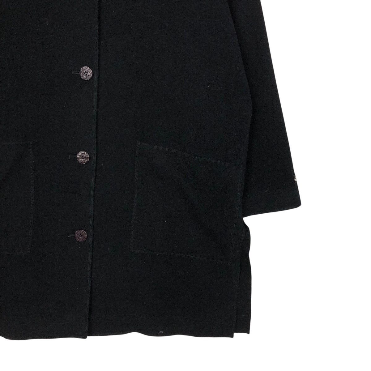 Japanese Brand S.I.B Experimental Hooded Overcoat — Black Avant-Garde Drape Size US M / EU 48-50 / 2 - 7 Thumbnail