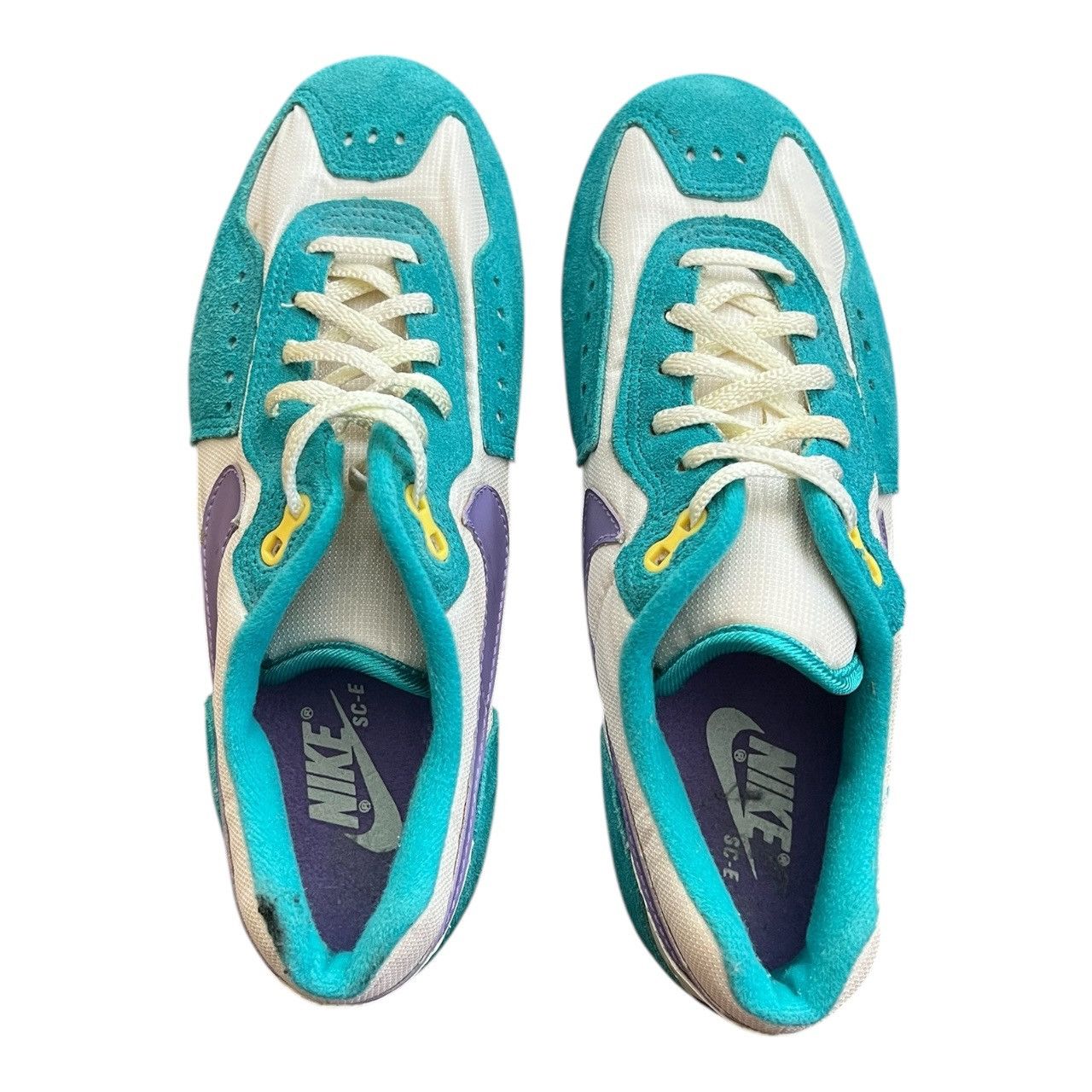 Nike Vintage 70s Nike Sc-E Cycle Shoes Teal Purple Size US 8 / IT 38 - 9 Thumbnail