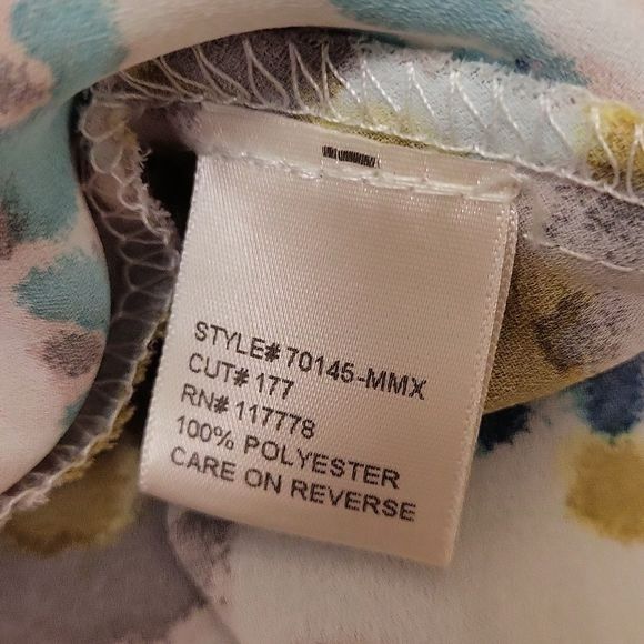Other Love Stitch Halter Dress Watercolor Blot Ivory Blue Pink Size M / US 6-8 / IT 42-44 - 11 Thumbnail