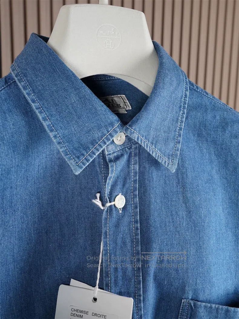 Hermes Hermes size 39 Denim Shirt Size US S / EU 44-46 / 1 - 2 Thumbnail