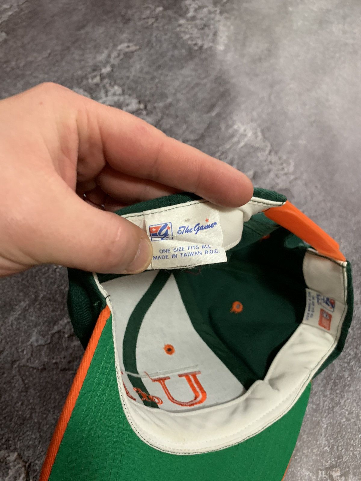 NFL VTG 90’s University of Miami Hurricanes Cotton The Game Cap Size ONE SIZE - 5 Thumbnail