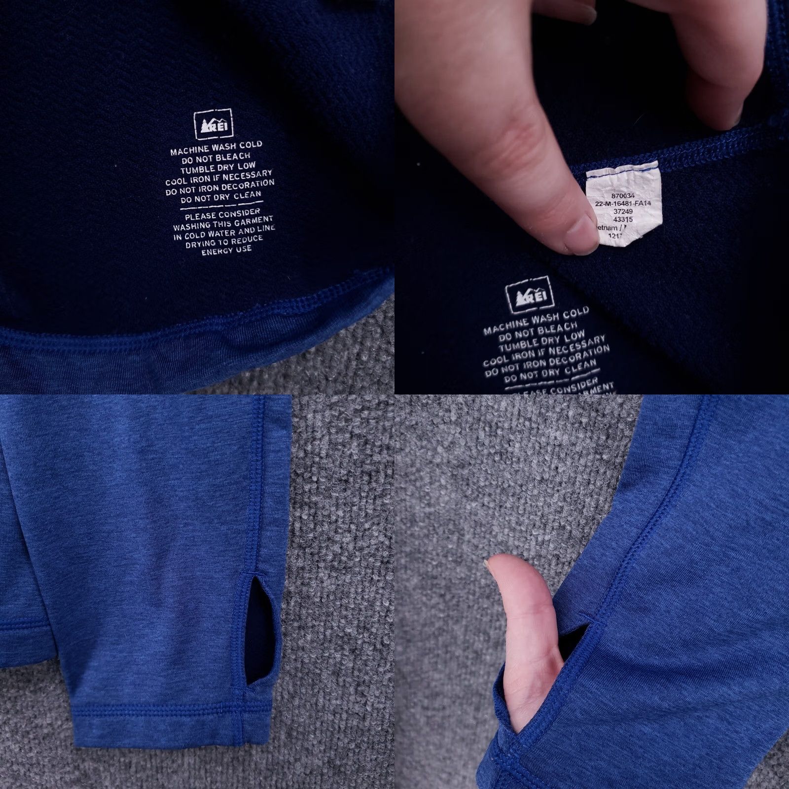 Vintage REI Shirt Mens M Medium Blue Heather 1/4 Zip Pullover Long Sleeve Athleisure Size US M / EU 48-50 / 2 - 8 Thumbnail