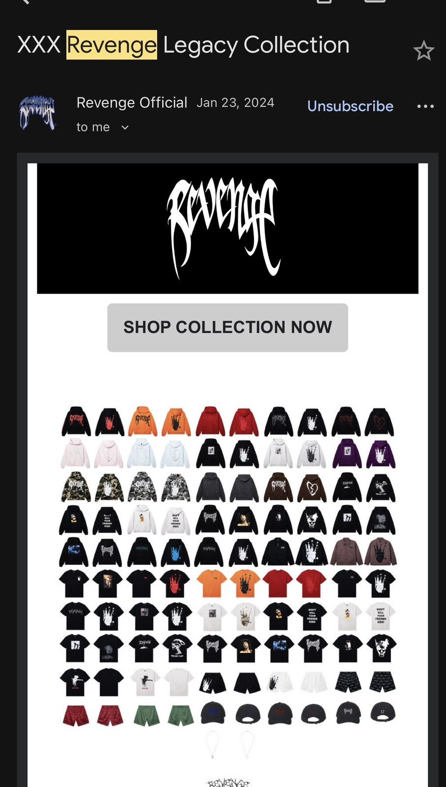 Revenge Revenge don’t kill your friends kid! Size US L / EU 52-54 / 3 - 4 Thumbnail
