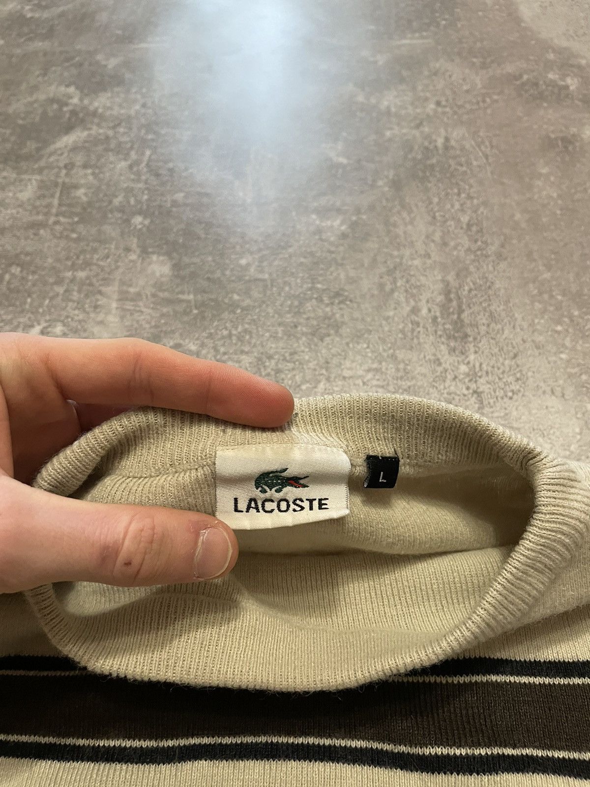 Lacoste Vintage Lacoste Striped Sweater Size US L / EU 52-54 / 3 - 8 Thumbnail
