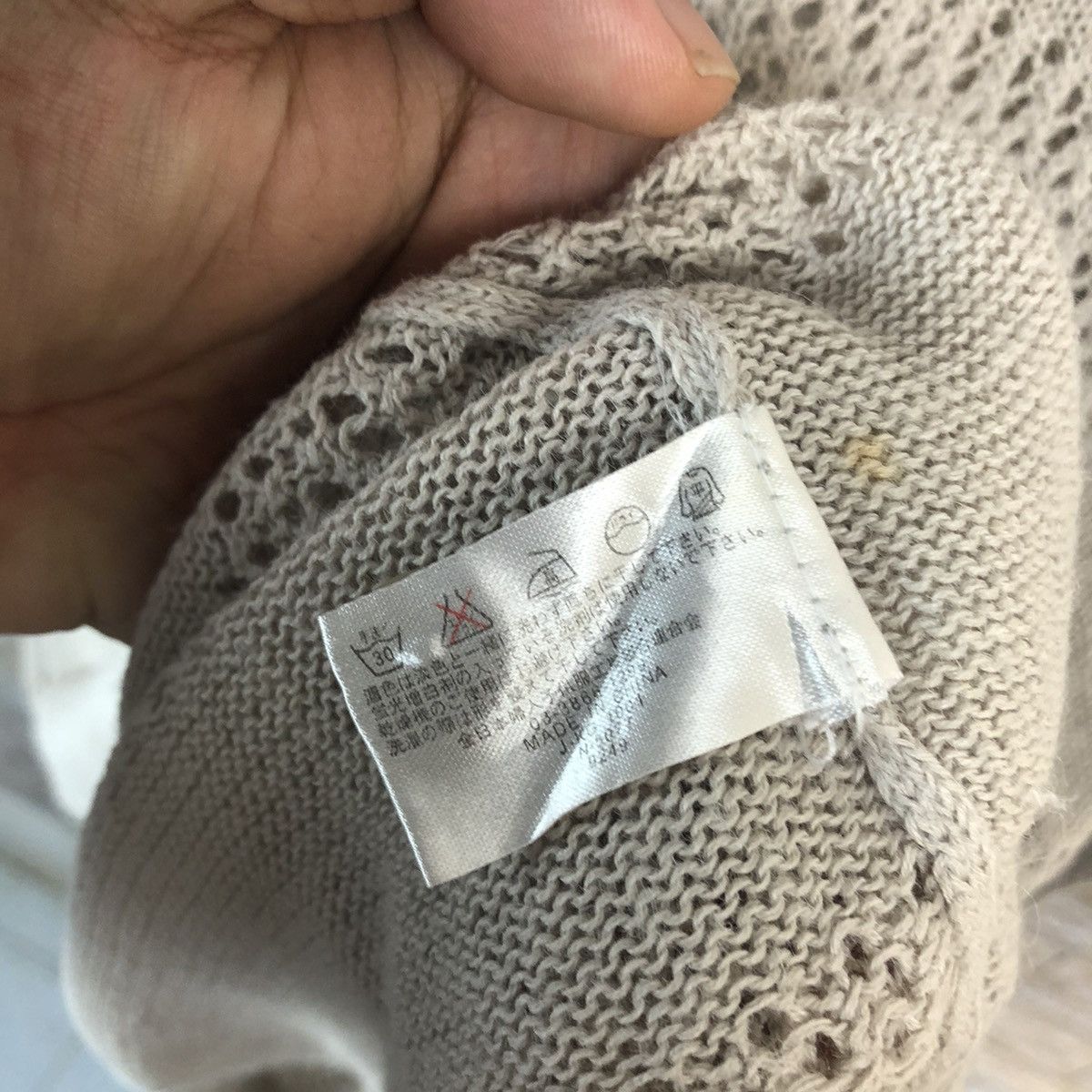 Homespun Knitwear × Japanese Brand Japanese Brand Cream Cardigan Knitwear #A947 Size L / US 10 / IT 46 - 9 Thumbnail