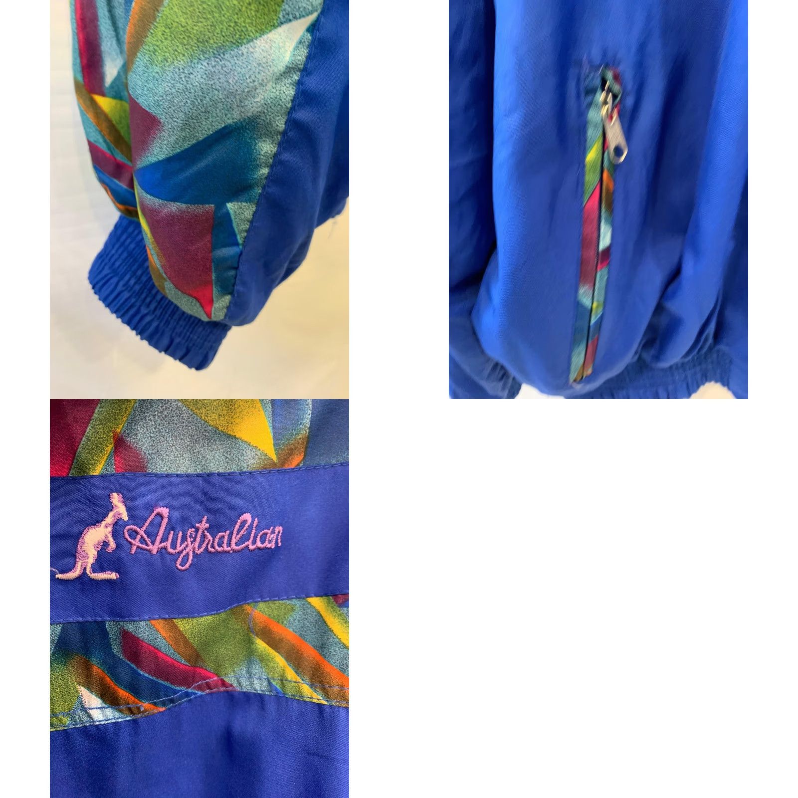 Vintage VINTAGE Australian by L’Alpina Gabber Track Jacket XL Blue Geometric Mens Windbreaker 90s Curl 230 Size US XL / EU 56 / 4 - 8 Thumbnail