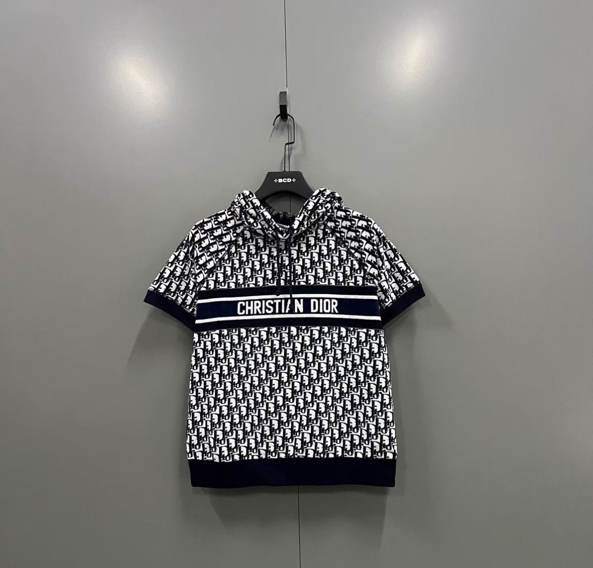 Dior Dior All-over Monogram Short Sleeve Hoodie J41 Size XS / US 0-2 / IT 36-38 - 1 Thumbnail