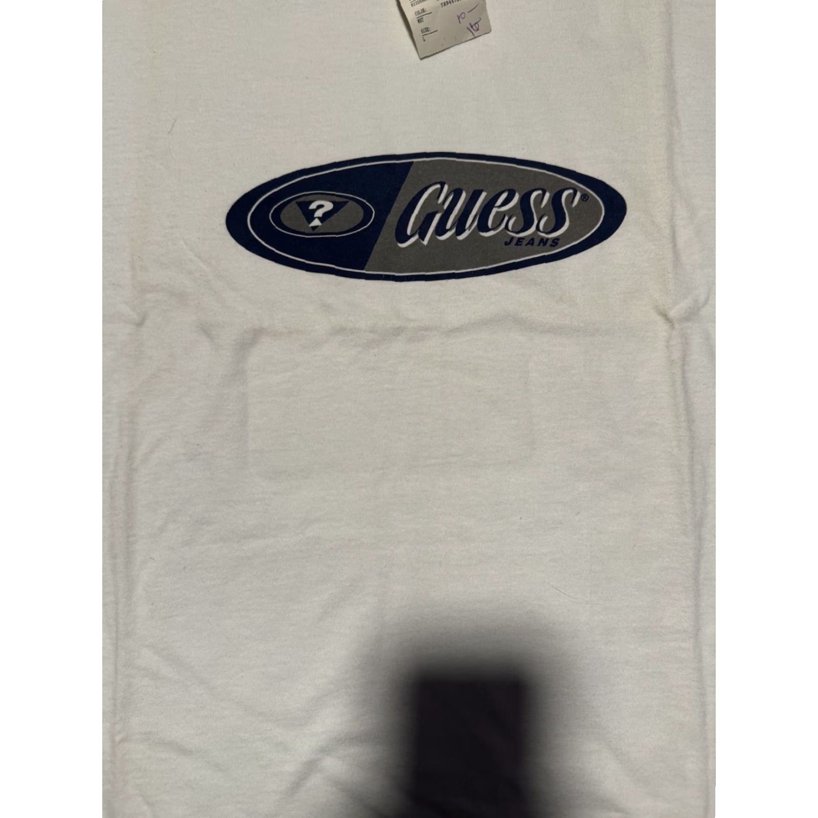 Guess VINTAGE Guess USA White T Shirt L Mens 90s Big Logo Embroidered NOS Made in USA Size US L / EU 52-54 / 3 - 5 Thumbnail