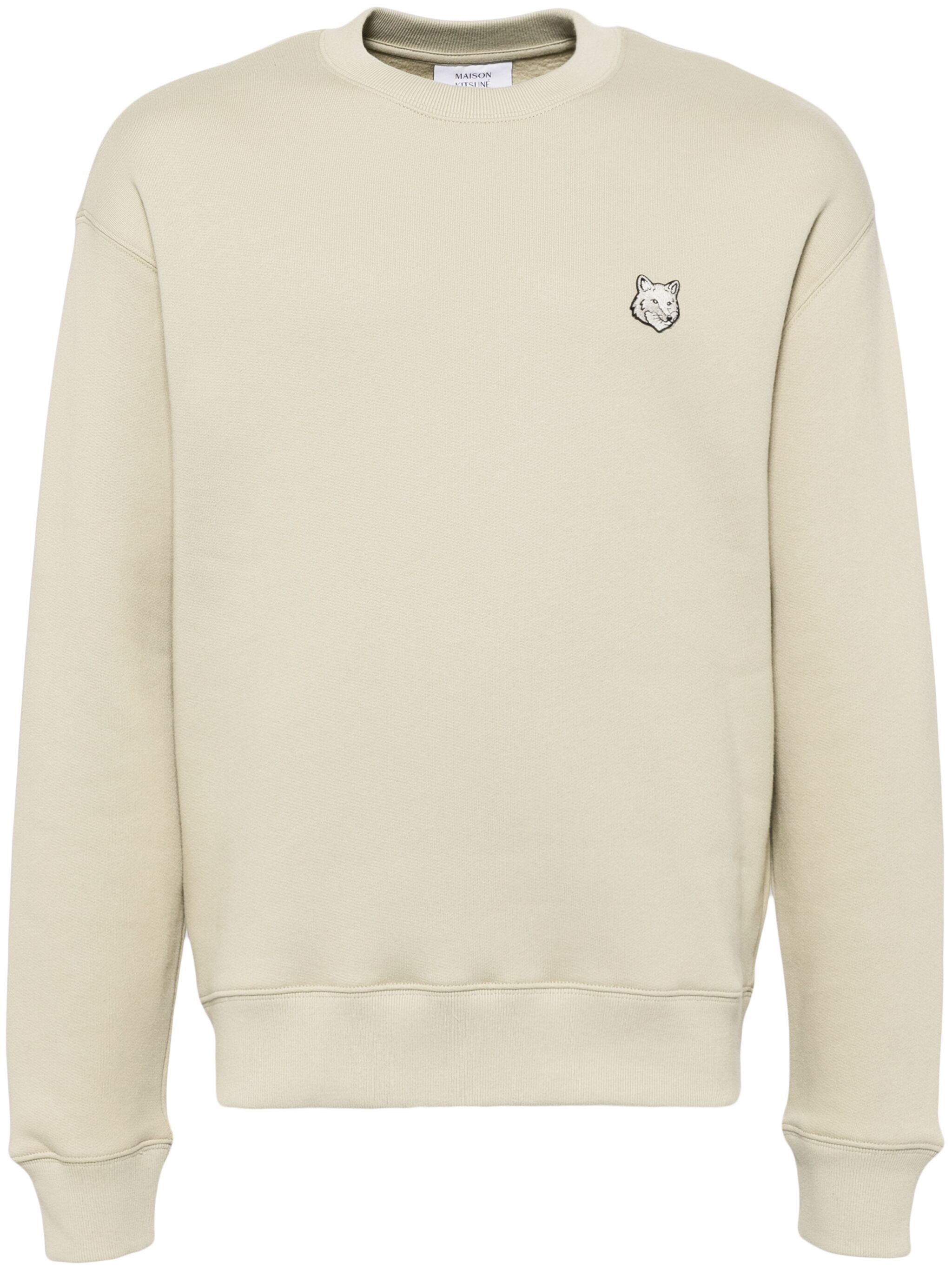 Maison Kitsune o1s22i1n1124 Bold Fox Head Crewneck Sweatshirt in Ivory Size US M / EU 48-50 / 2 - 1 Thumbnail