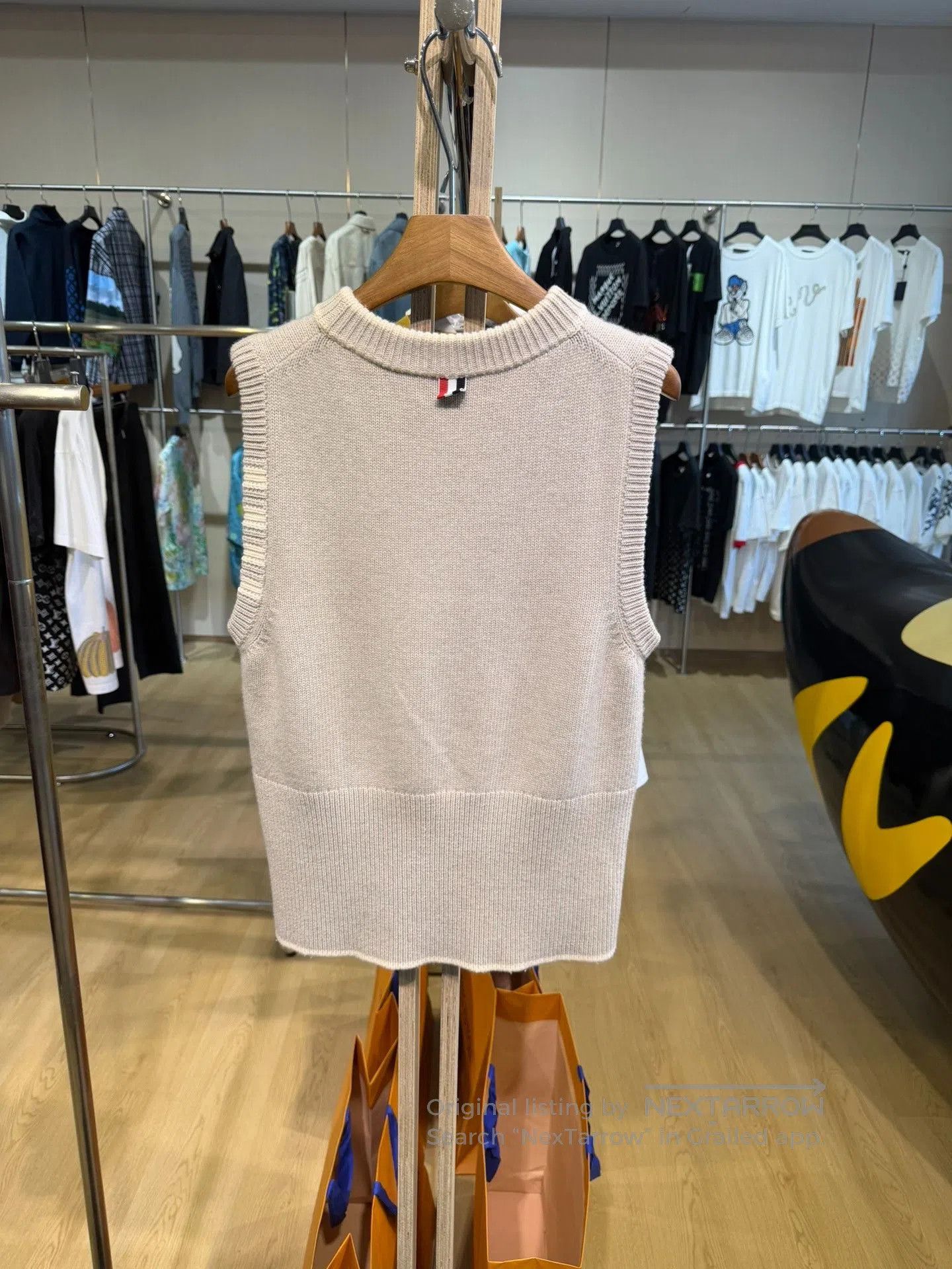 Thom Browne Thom Browne Beige Sailboat Wool Vest. Size US XS / EU 42 / 0 - 2 Thumbnail