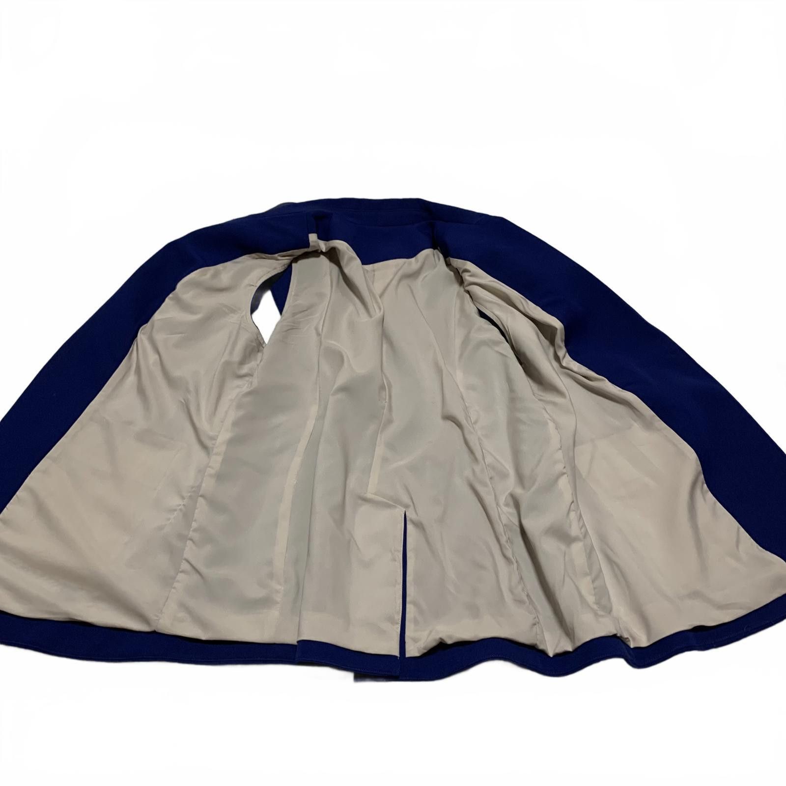 Unknown London Tailored Women's Sleeveless Lined Royal Blue Blazer Jacket Size M / US 6-8 / IT 42-44 - 9 Thumbnail
