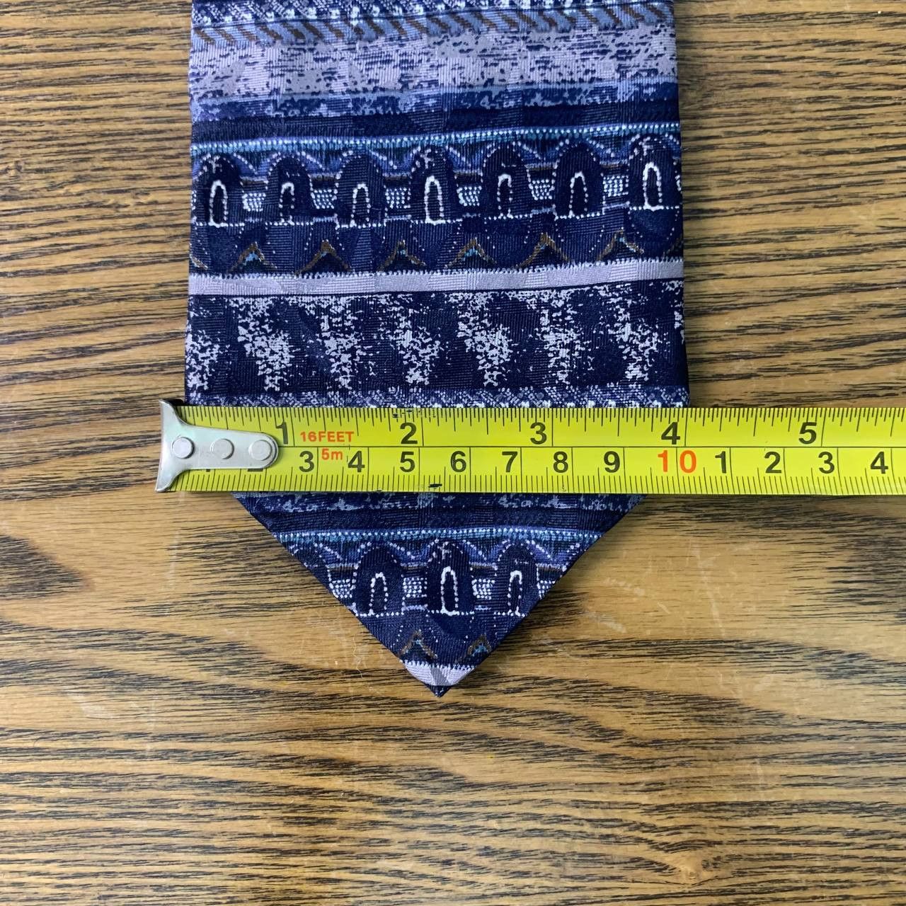 Other Cristafaro Navy Blue& White Silk necktie Size ONE SIZE - 4 Thumbnail