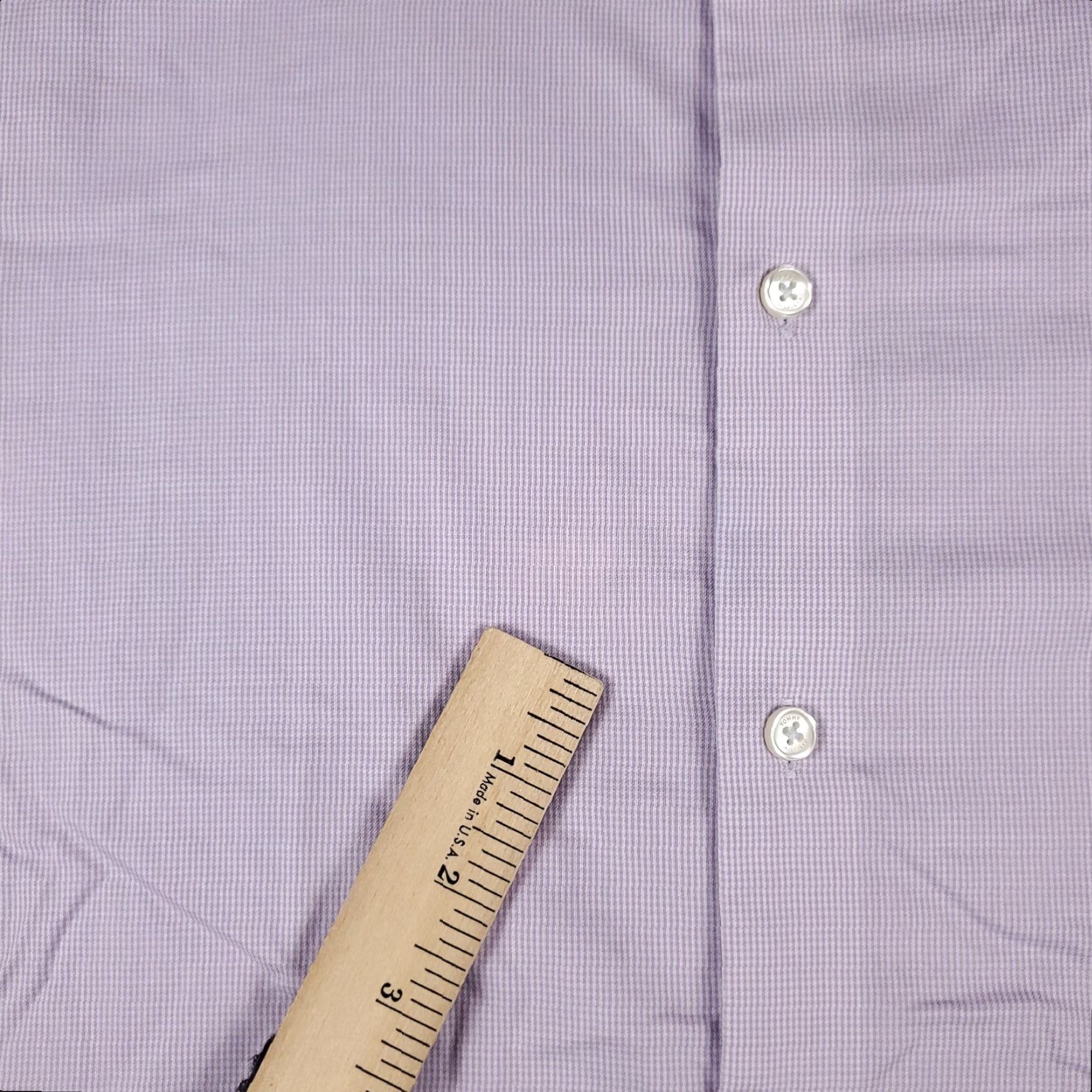 Tommy Hilfiger VINTAGE Tommy Hilfiger Shirt Mens 16 Purple Dress Shirt Long Sleeve Button Up Collared 100% Cotton Regular 16in Purple Mens Size 42R - 4 Thumbnail