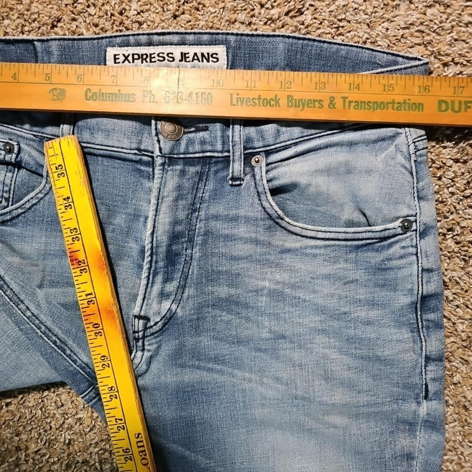 Express Express Jeans Slim Fit Rocco Slim Leg Jeans 31x30 Size US 31 - 5 Thumbnail