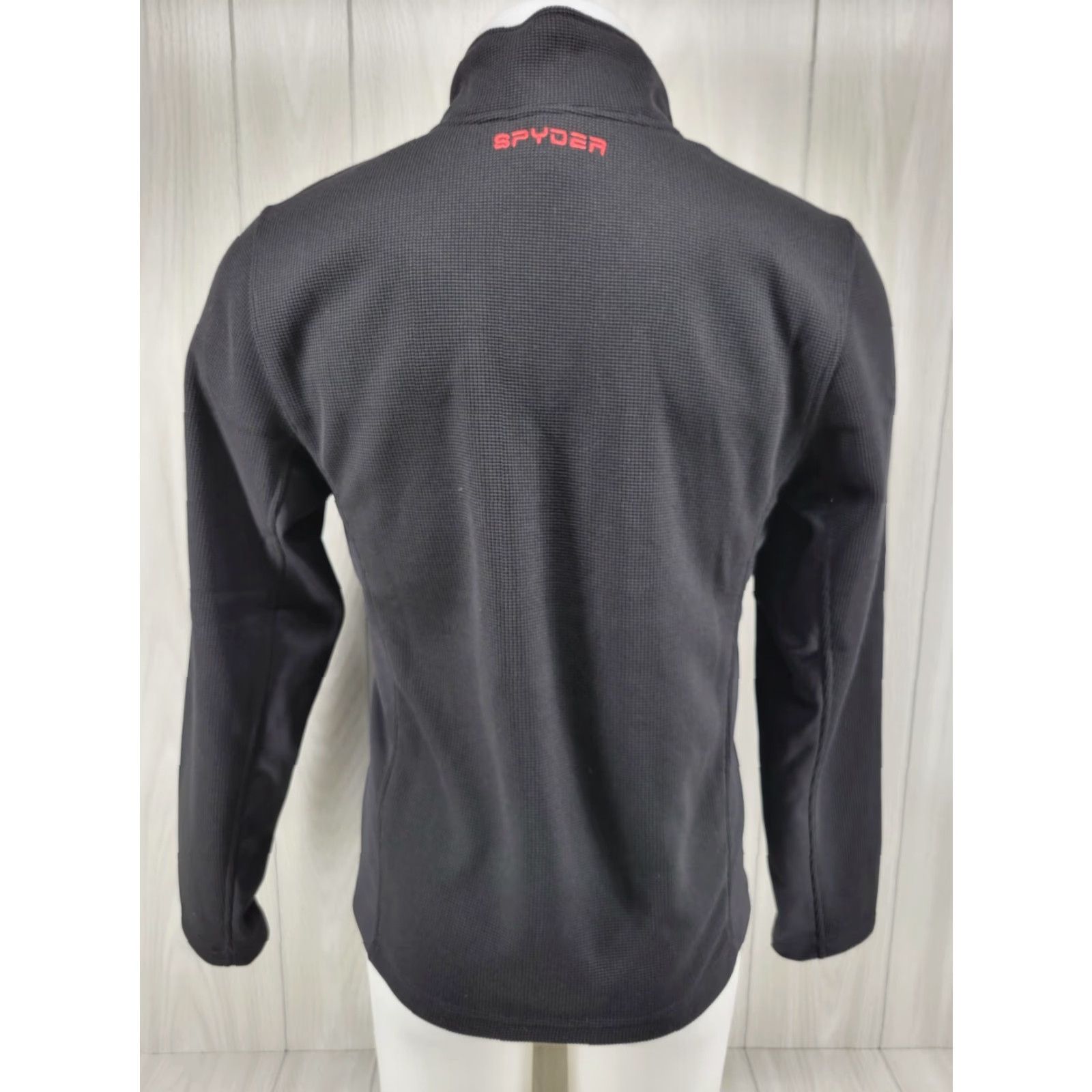 Spyder Spyder Men’s Size Small Black 1/4 Zip Knit Pullover Long Sleeve Logo Shirt Size US S / EU 44-46 / 1 - 6 Thumbnail