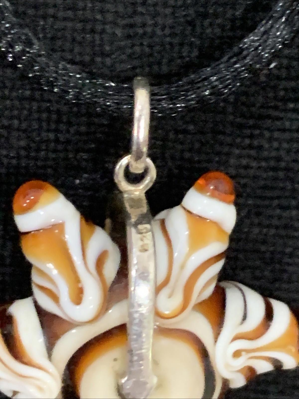 Sterling Silver Monroe Glass Lampwork Star Pendant Necklace Sterling 18" 925 Size ONE SIZE - 5 Thumbnail
