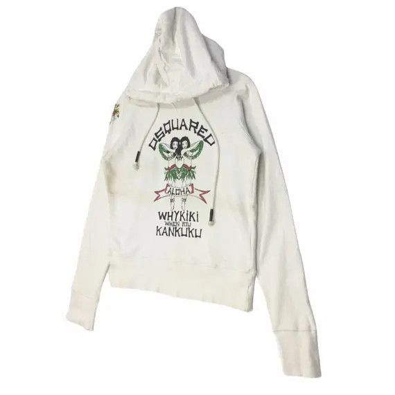 Dsquared2 DSQUARED2 ITALY Whykiki When You Kankuku Aloha Hoodie Size M / US 6-8 / IT 42-44 - 4 Thumbnail
