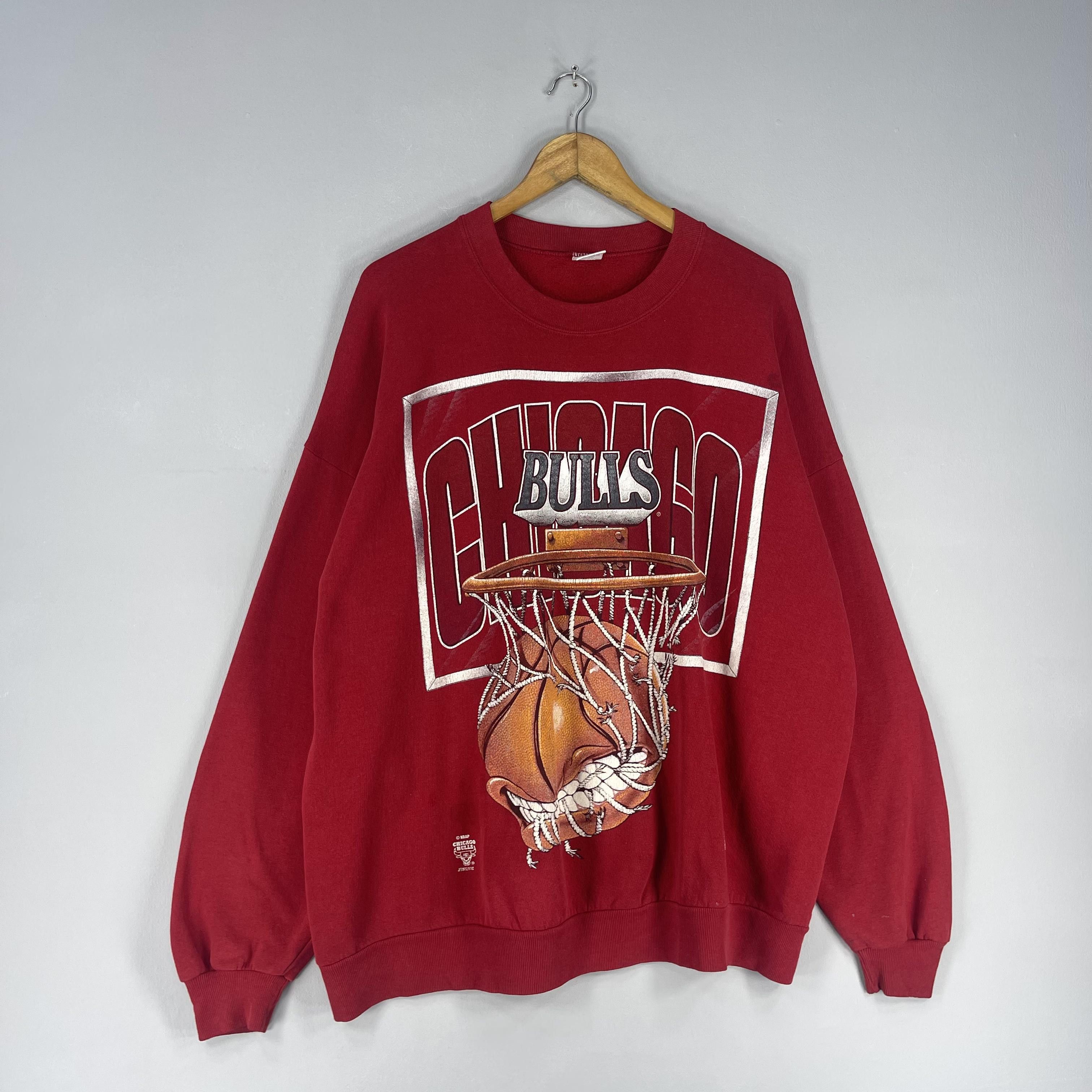 NBA Vintage 90s CHICAGO BULLS Distressed Sweatshirt Size US XXL / EU 58 / 5 - 4 Thumbnail
