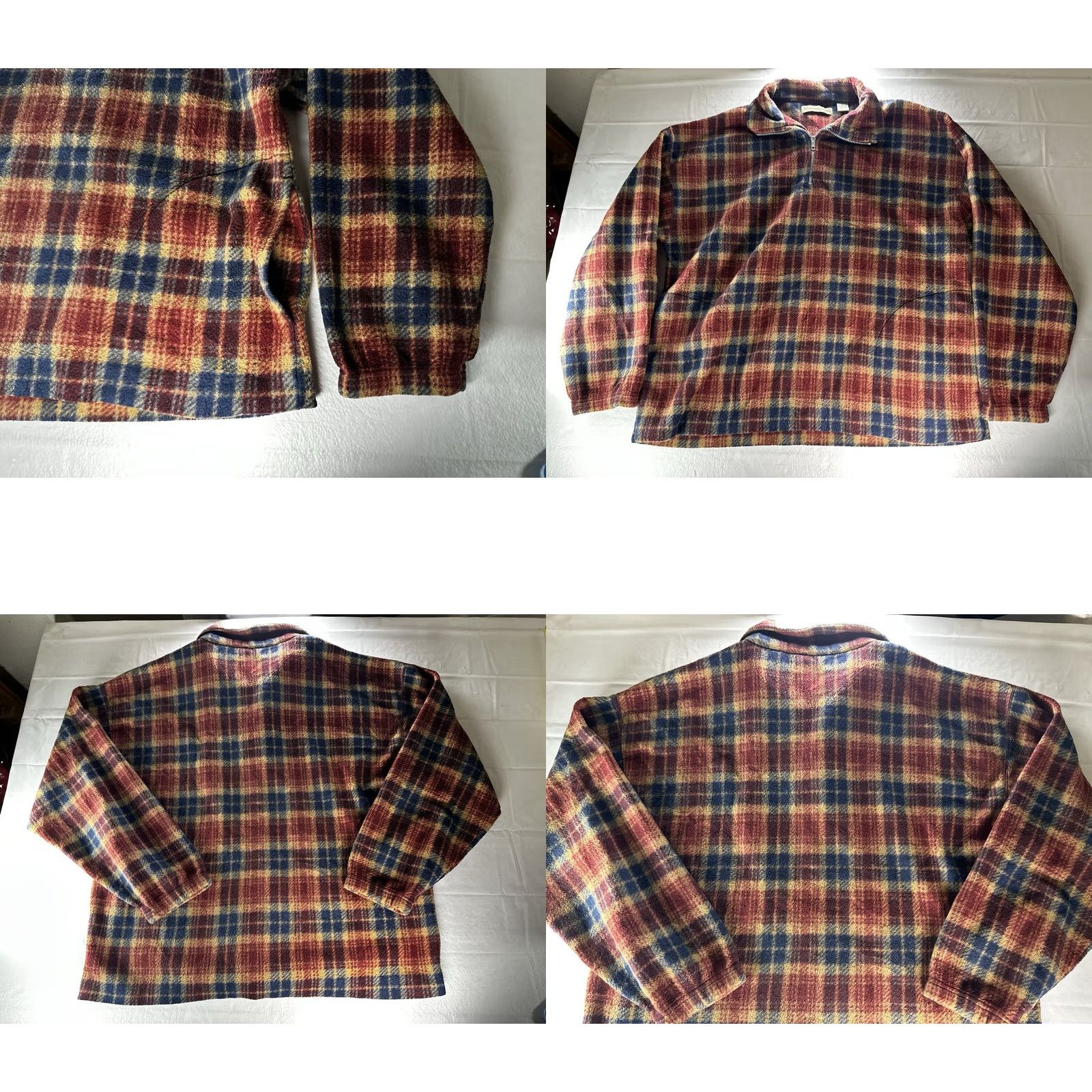 Vintage VINTAGE Munsingwear Sweater Mens XL Red Plaid Fleece 1/4 Zip Pullover Wool? Size US XL / EU 56 / 4 - 9 Thumbnail