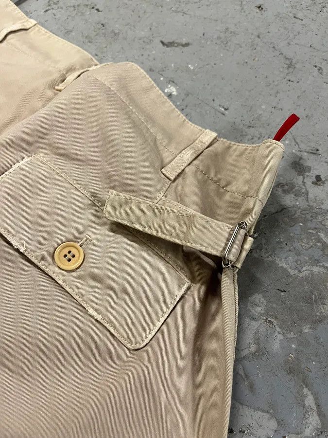 Prada × Vintage 2000s Prada Beige Contemporary Utility Pants Size US 30 / EU 46 - 11 Thumbnail