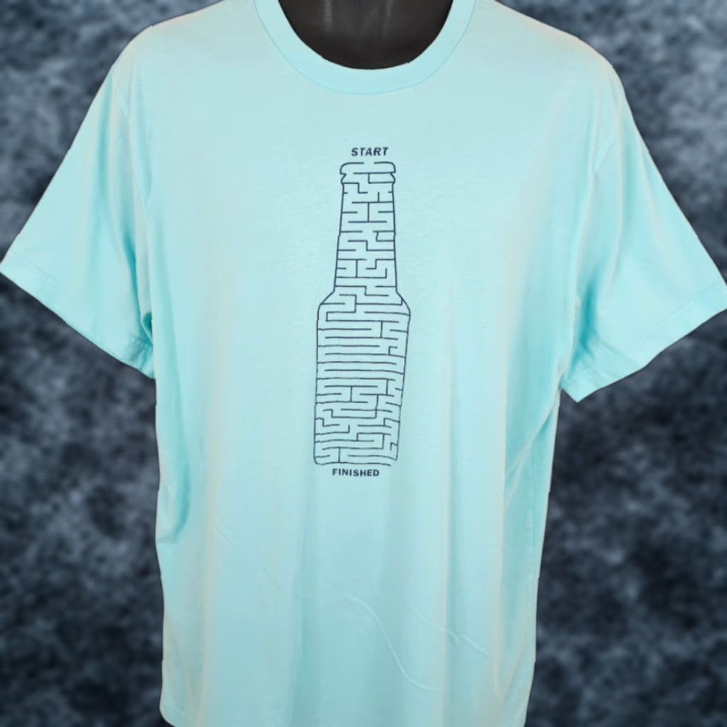 Old Navy Beer Bottle Maze T Shirt Mens Size XL Tall Blue Old Navy Size US XL / EU 56 / 4 - 1 Thumbnail